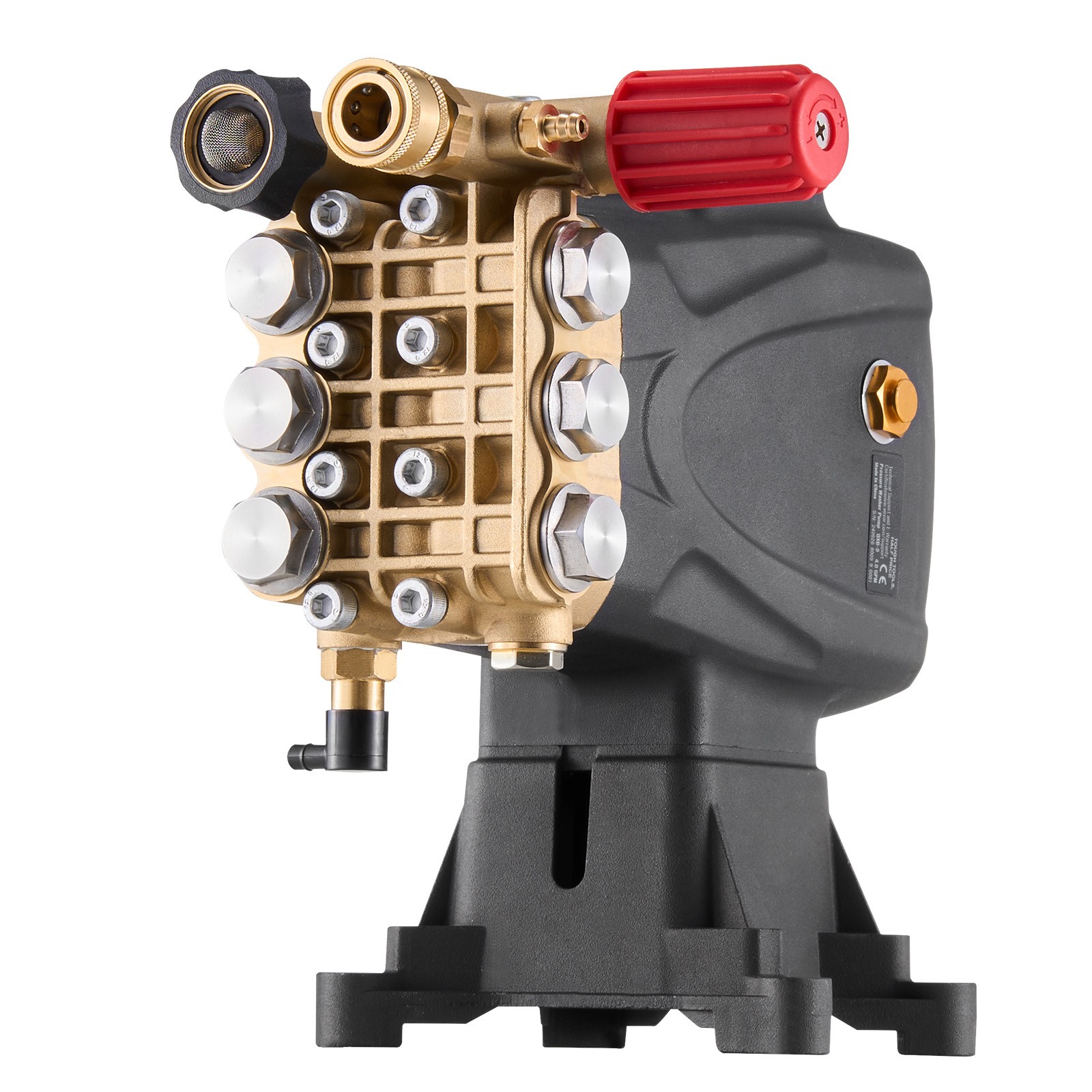 Uimoso Horizontal Triplex Plunger Pump, 4000 PSI, 4.0 GPM, 1-Inch Shaft
