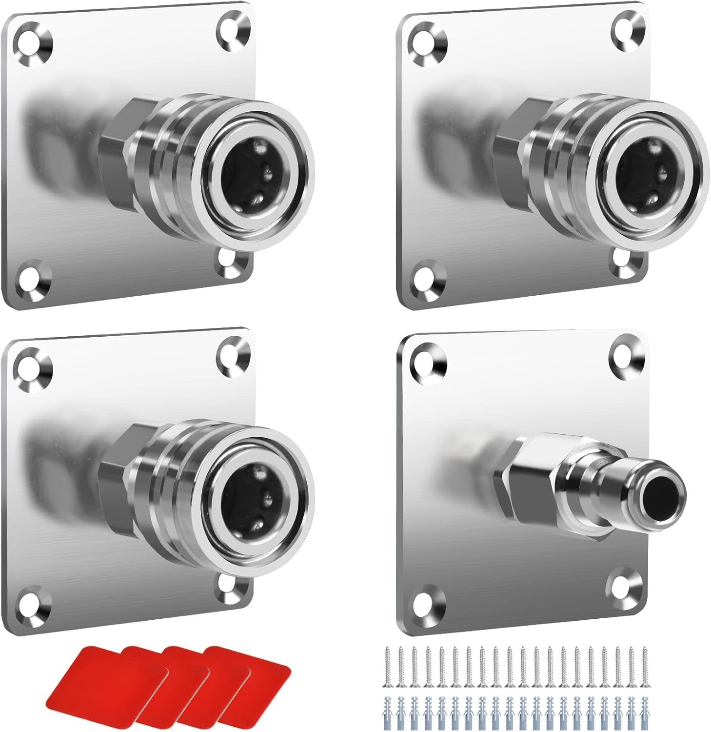 4-Pack Automatic Foam Cannon Holder with 1/4″ Quick Connect – Durable Wall Mount