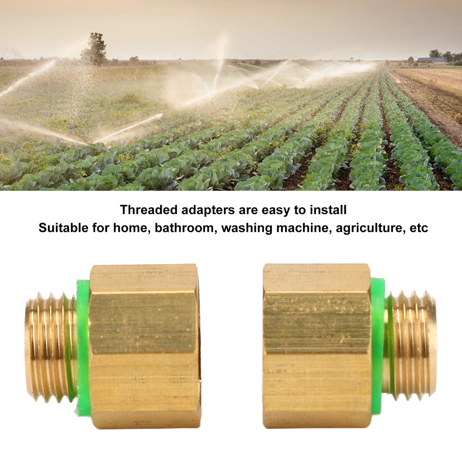 2PCS High Pressure Sprayer Reducer Adapter G3/8 Internal Thread-G1/4 External