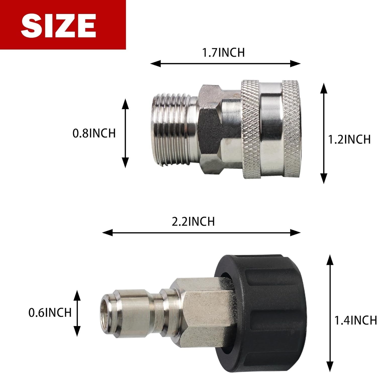 Ultimate Quick Disconnect Kit for Pressure Washers – M22 14mm & 3/8′ Connectors