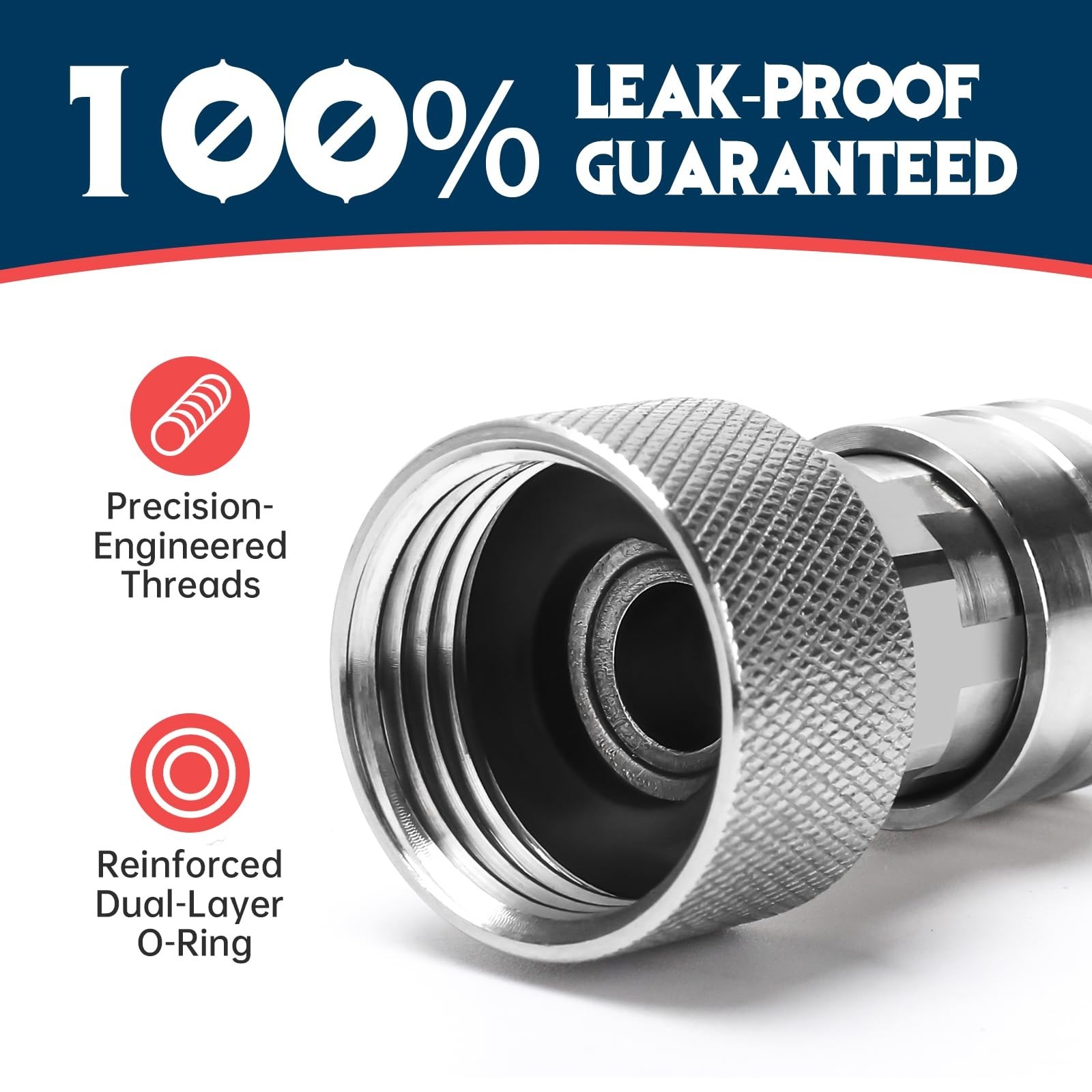 Garden Hose to Pressure Washer Adapter, 3/4″ GHT to 1/4″ Quick Connect Stainl