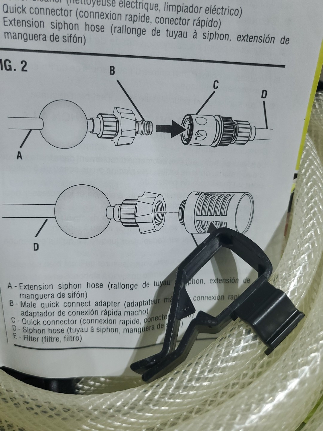 RYOBI EZClean Power Cleaner 20 ft. Pressure Washer Hose Siphon Extension