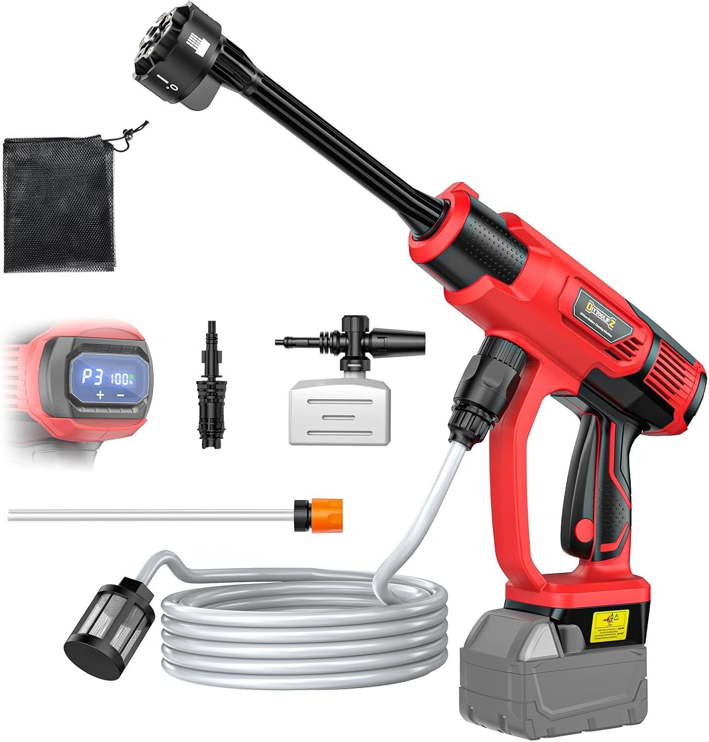 Cordless Pressure Washer Compatible with Milwaukee 18V Battery, 800PSI Ultra-Lig