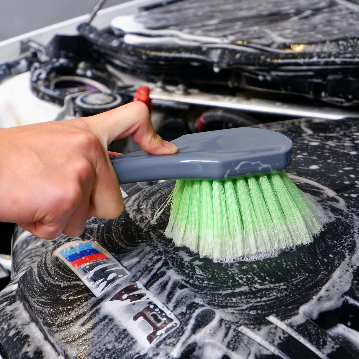 7PACK Car Engine Bay Details Cleaning Kit, Soft-bristled Surface…