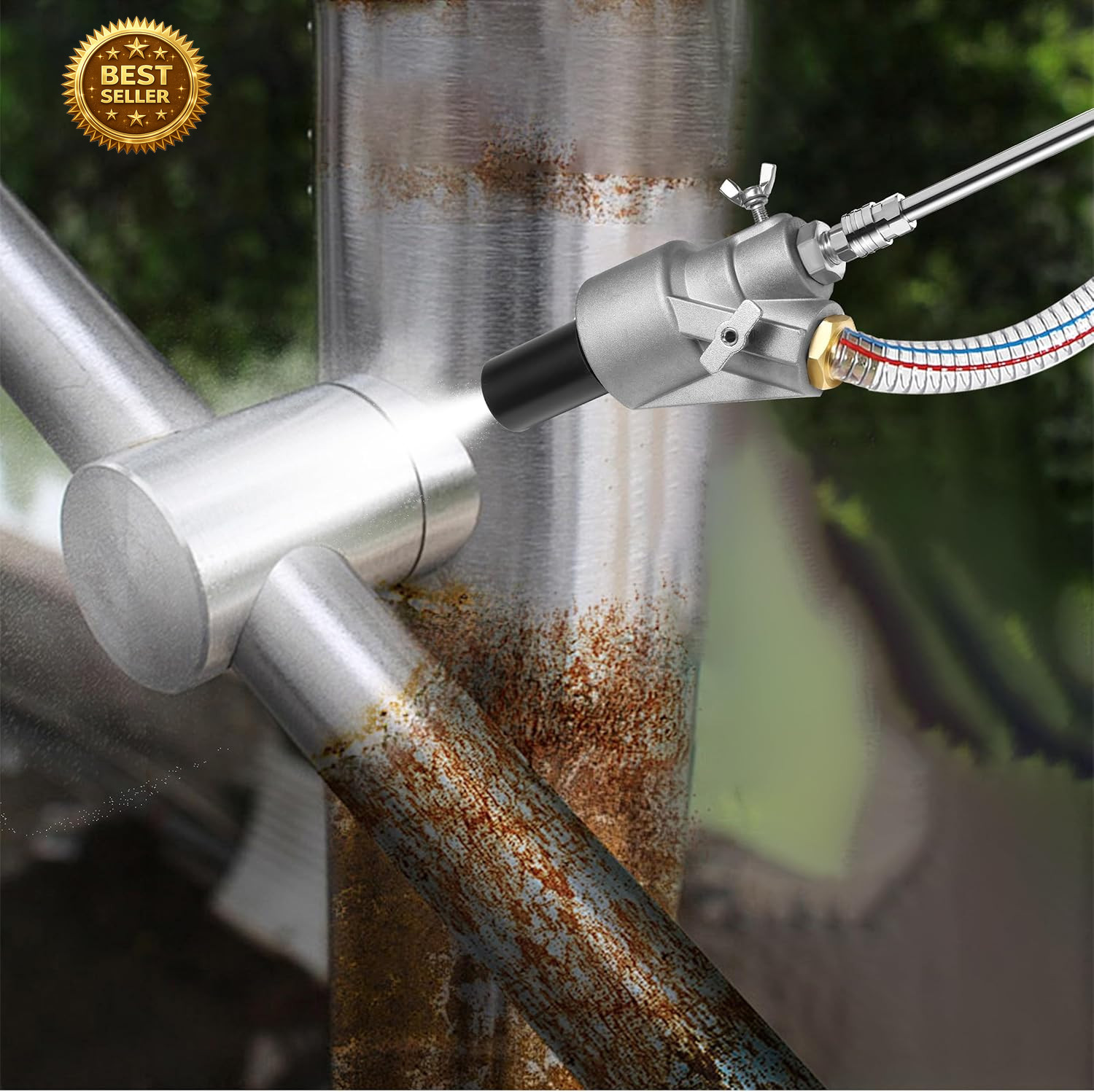 Pressure Washer Sandblasting Kit 5000PSI 8GPM Dustless Wet 1/4 Connect