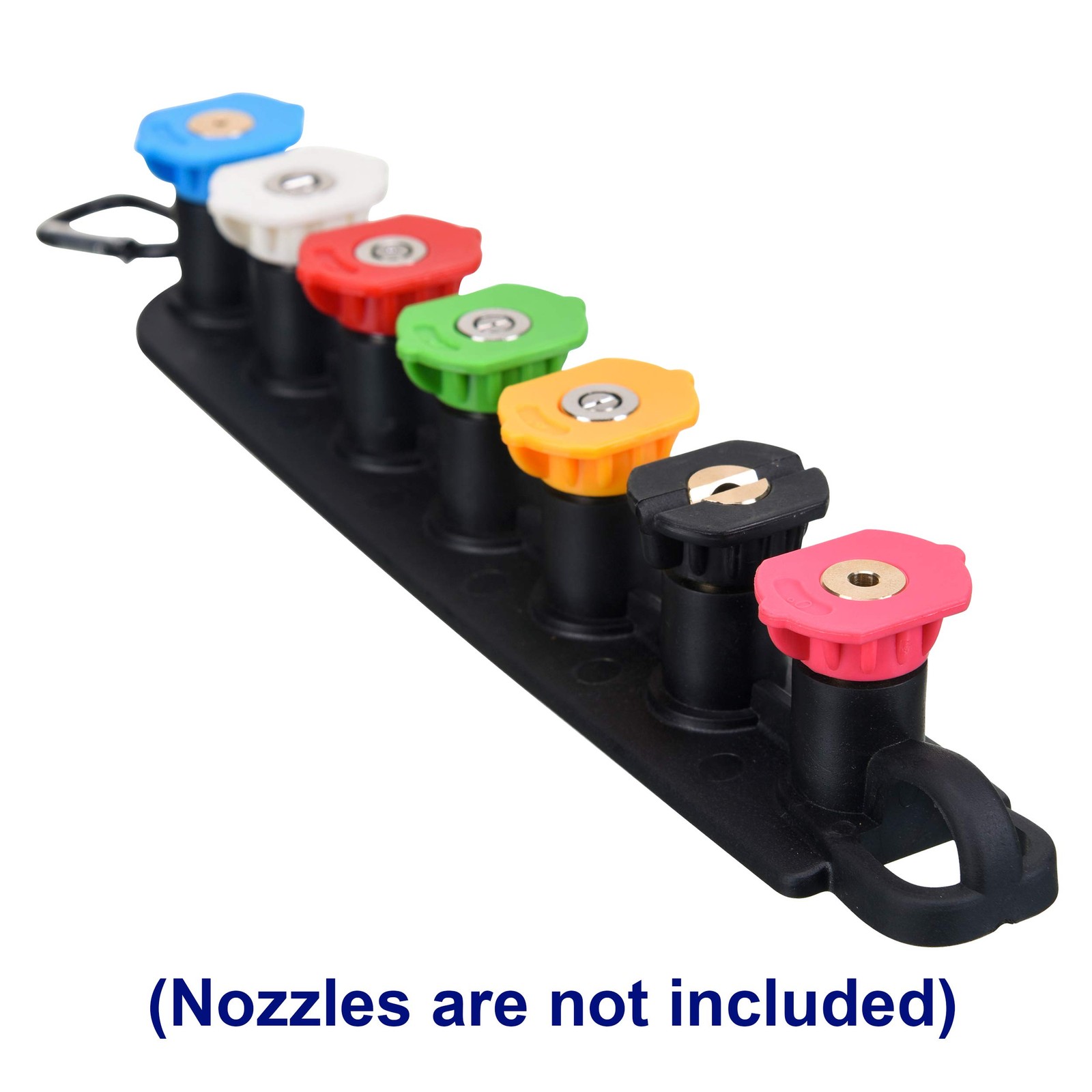 Pressure Washer Nozzle Holder Holds 7 Nozzle Tips 1/4in Quick Connect Storage
