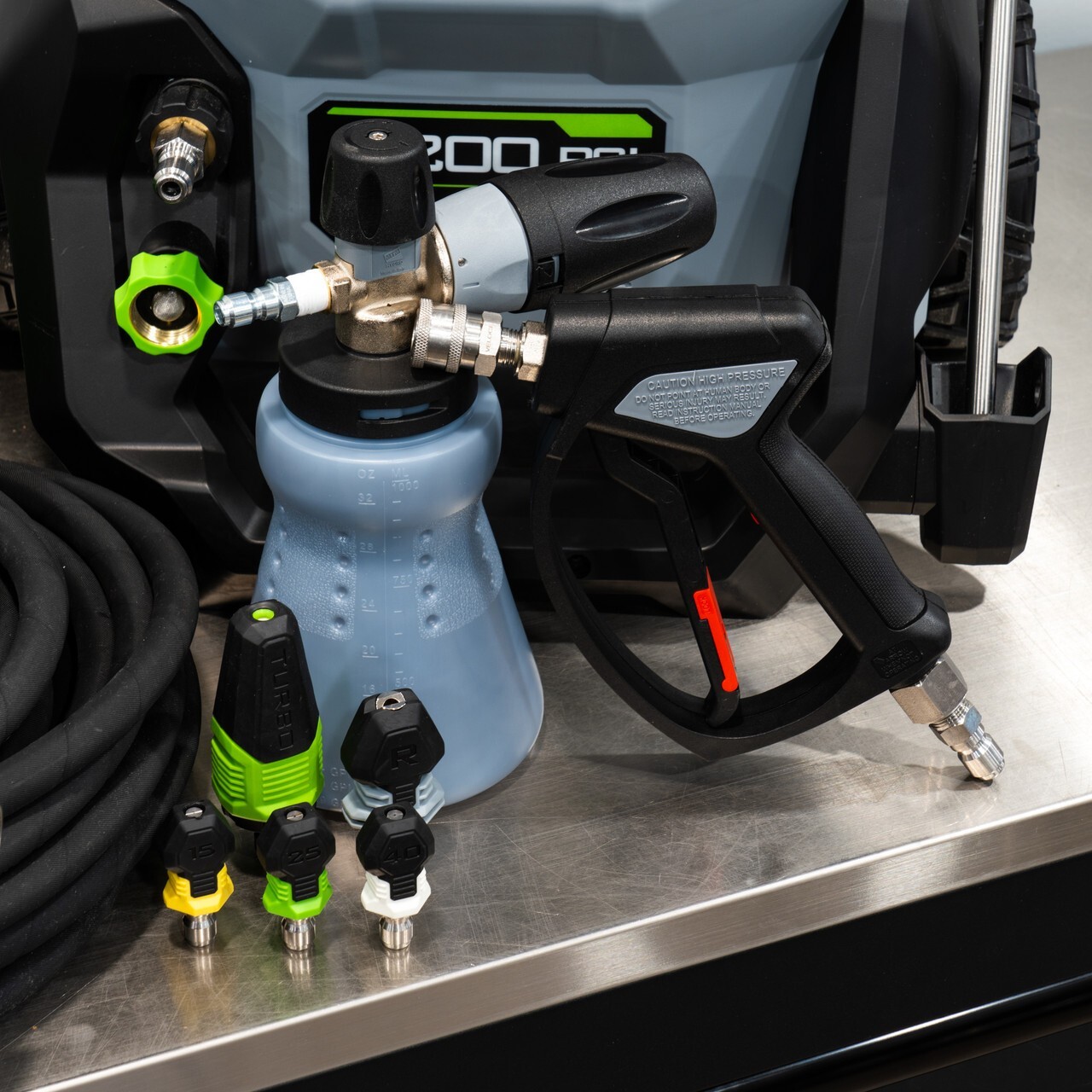 EGO Power+ Cordless Pressure Washer | Level 2 Kit MTM Gunn Cannon 50′ Hose