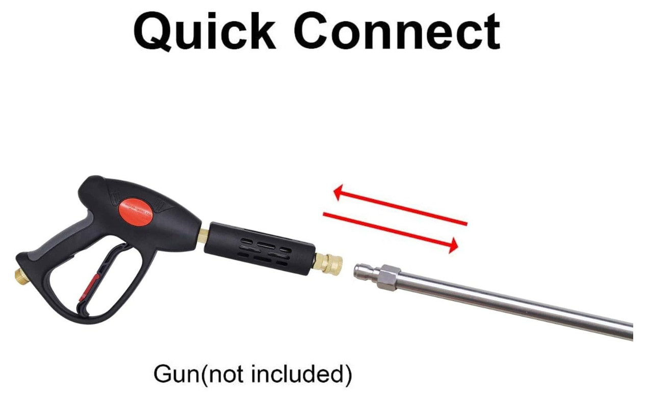 2 Pack 17 Pressure Washer Extension Wands Stainless Steel with 1/4 Quick Connect