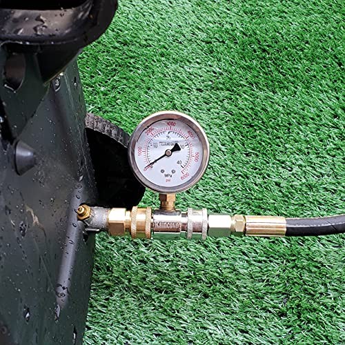 Pressure Washer Gauge, 6000 PSI, 3/8 Inch Quick Connect, Pressure Gauge for