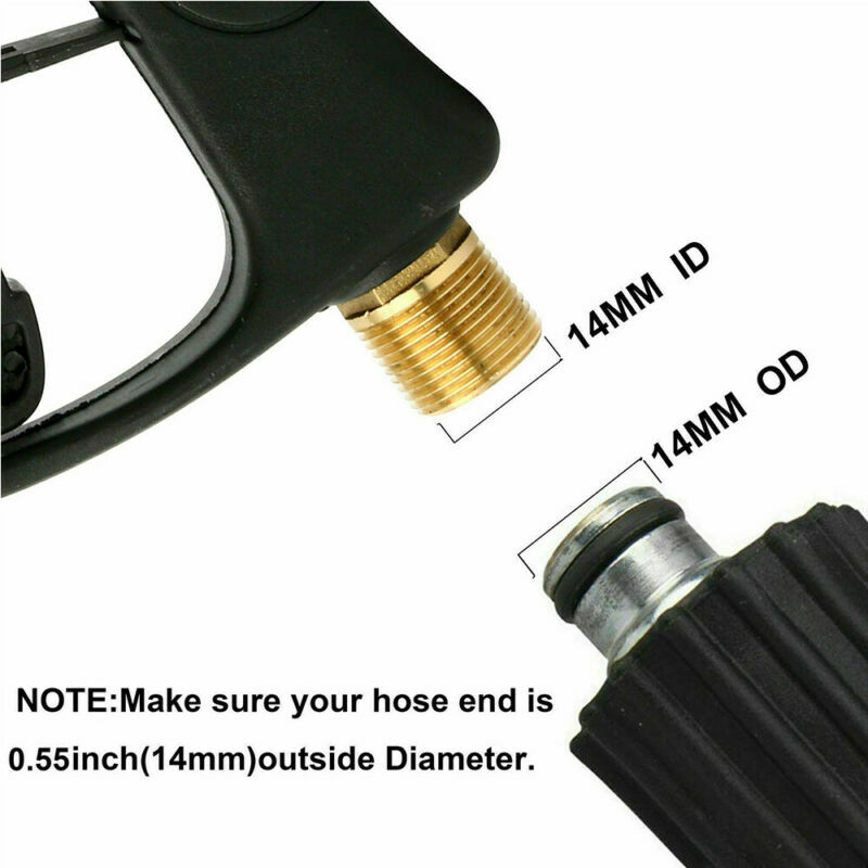 High Pressure Power Washer Spray Gun & Metal Lance & Nozzle For Car House Clean