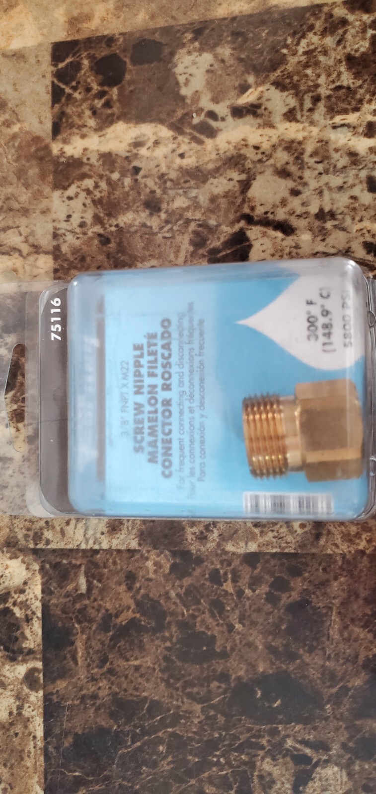 Forney 3/8″×M22 Screw Nipple 75116