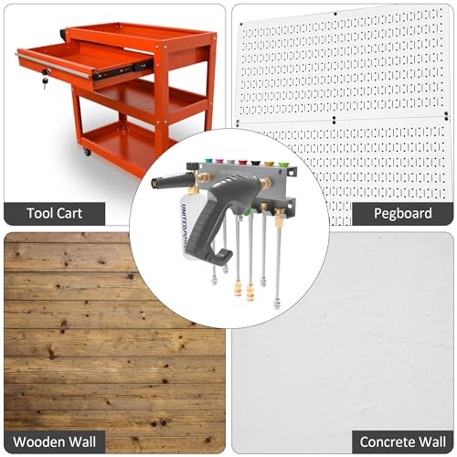 Pressure Washer Gun Holder，Wall Mount Foam Cannon Holder，Tool Storage Silver