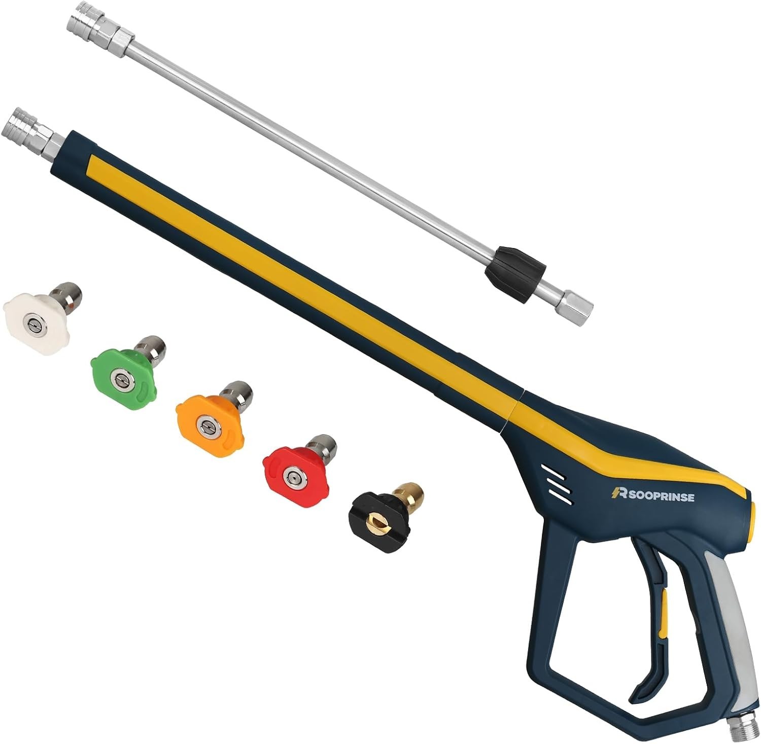 4000 PSI High Pressure Washer Gun with Stainless Steel Connector and Safety Lock