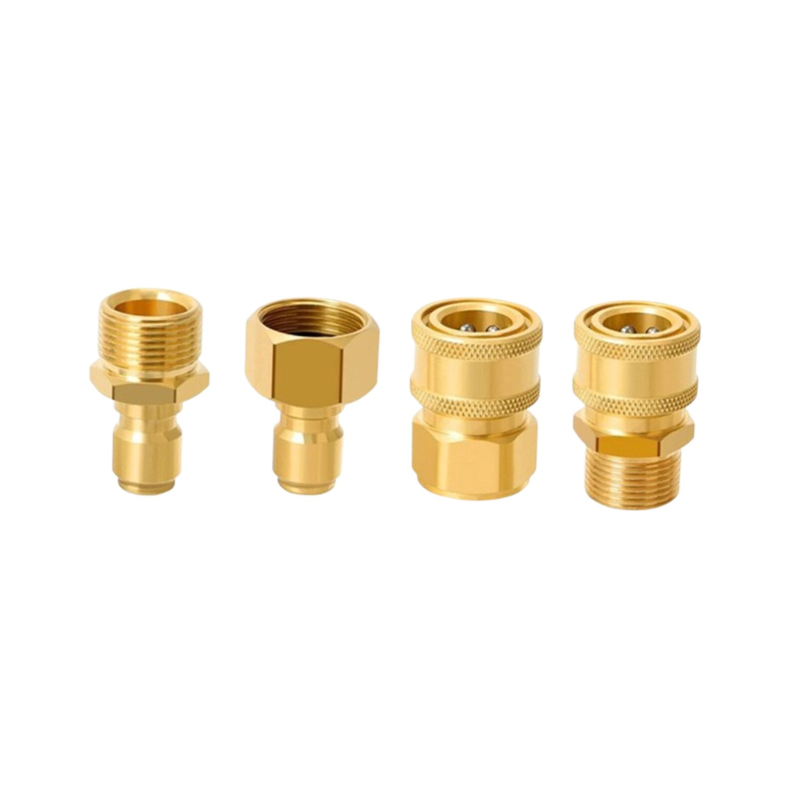 4PCS Pressure Washer Adapter Set Quick Disconnect Kit M22 Swivel 3/8” ConnectHI