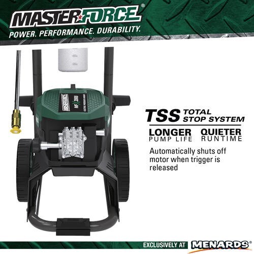 2000 PSI 1.7GPM 13Amp Corded Electric Pressure Washer Low Profile 2 Quick Nozzle