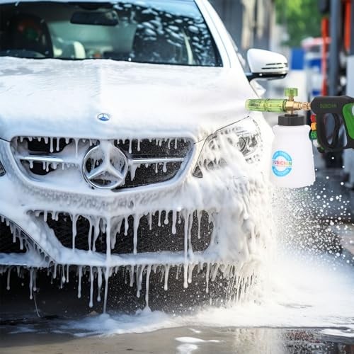 DUS-007 Snow Foam Lance Foam Cannon Adjustable Jet Wash, Quick Release Black
