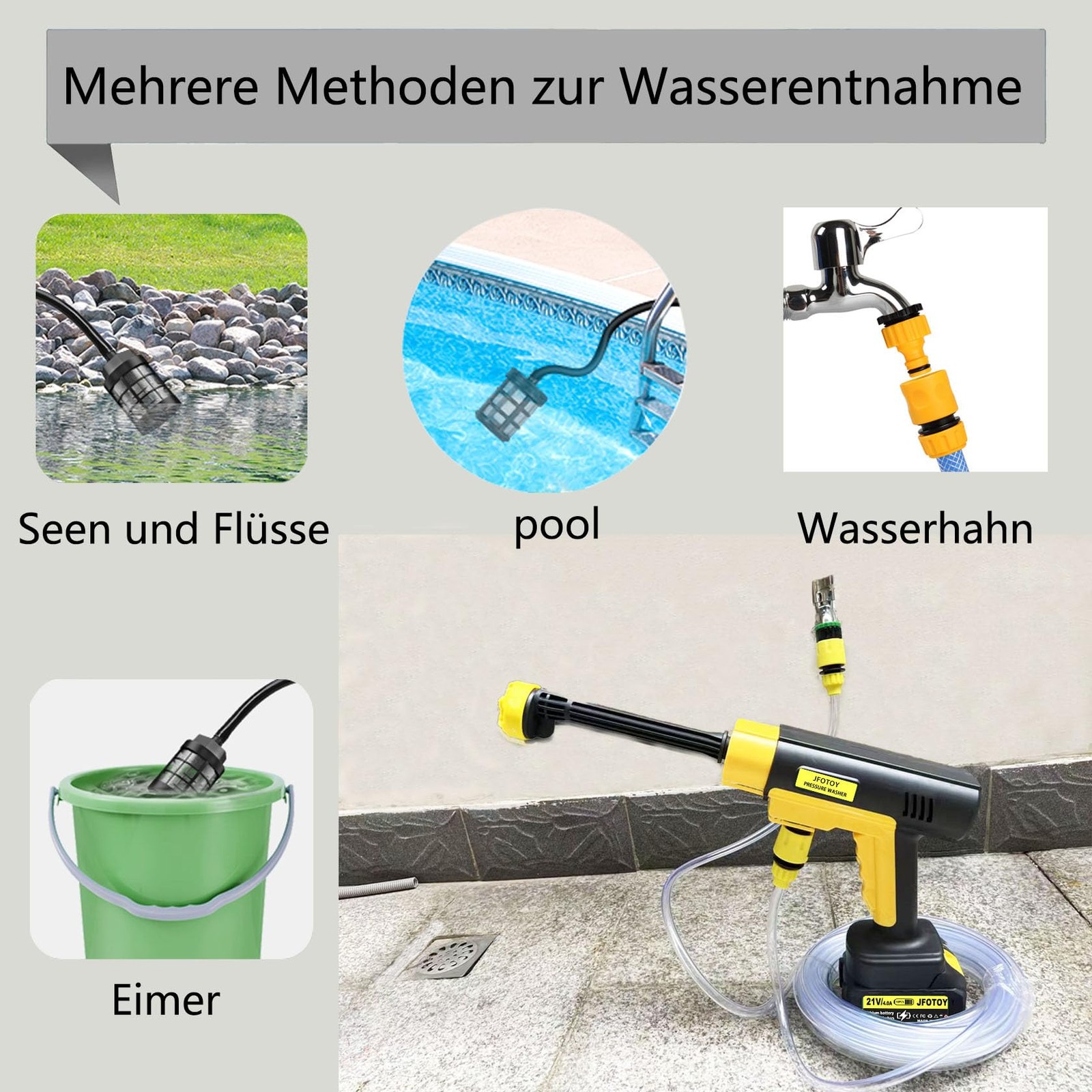 Cordless Portable Washer , Portable Handheld Cleaning Tool with Brushless Mot…