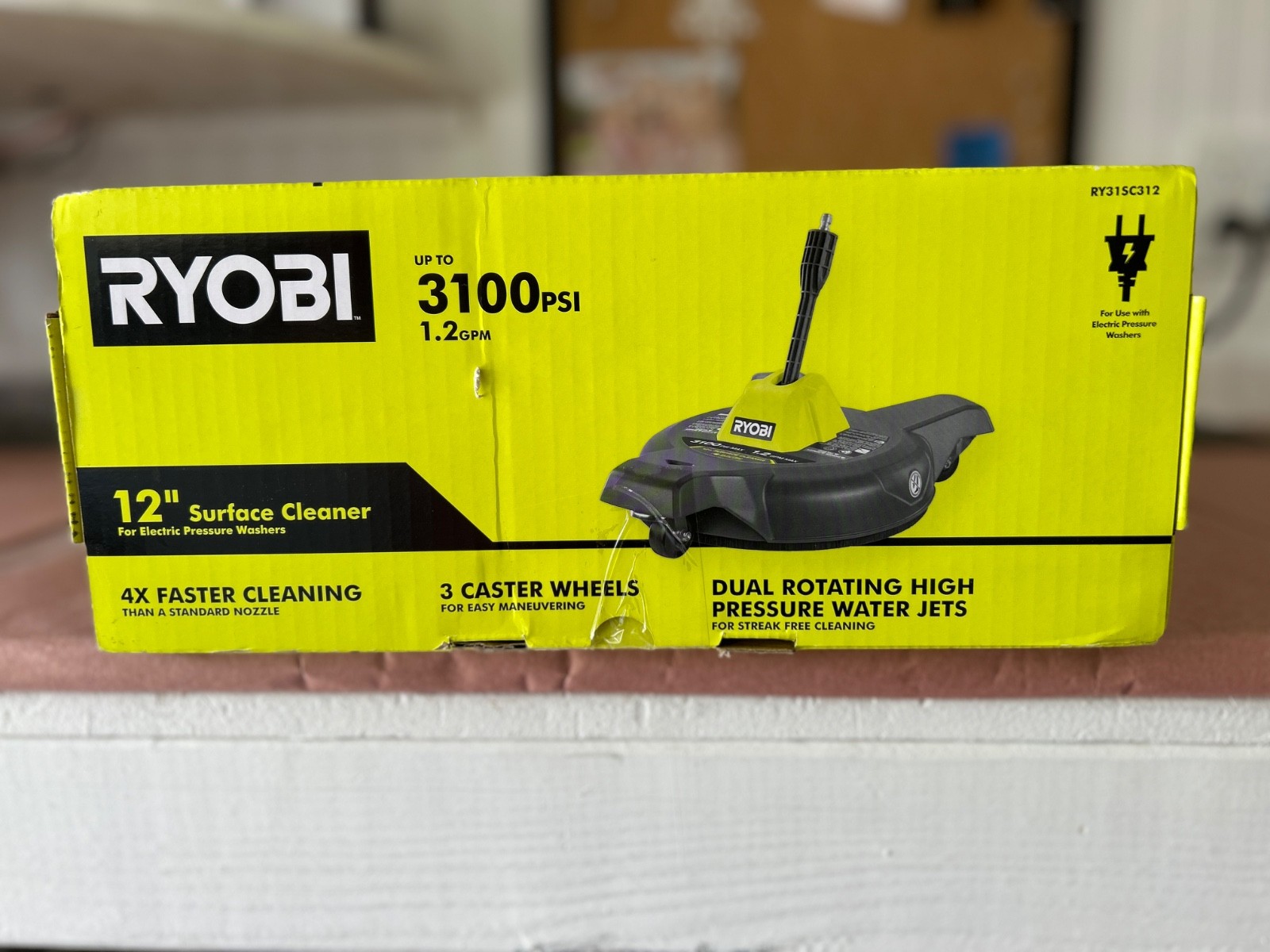 Ryobi 12″ Surface Cleaner New Unopened Box For 3100 psi Electric Pressure Washer