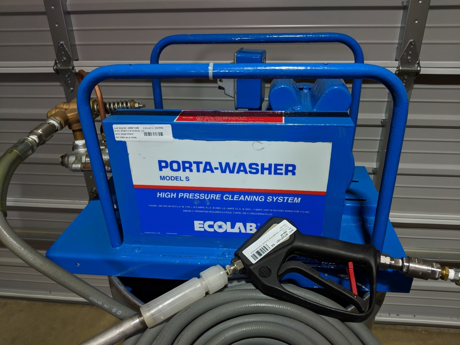 Ecolab Cat 430 Pump Porta-Washer S Pressure Washer Cleaning System / Drum / Cart