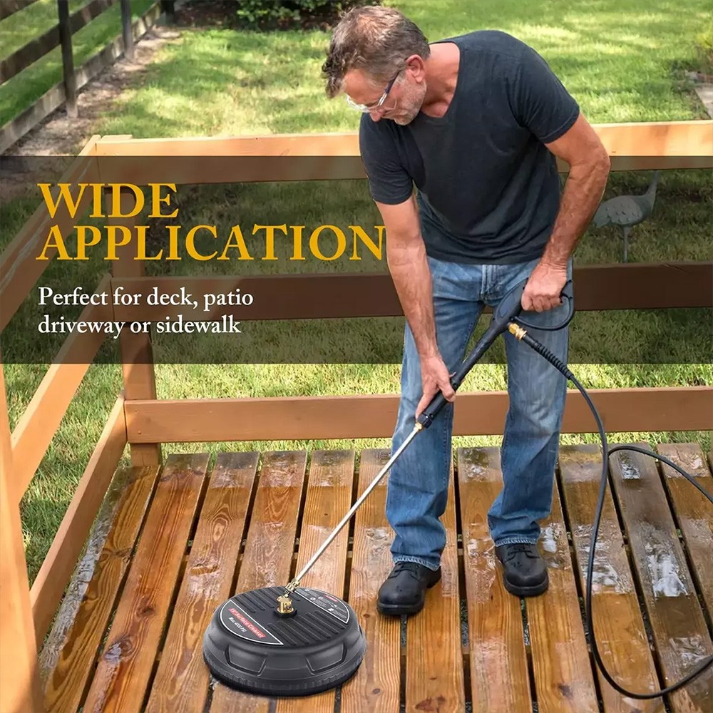 15″ Pressure Washer Surface Cleaner Power Washer Attachment with Extension Wands