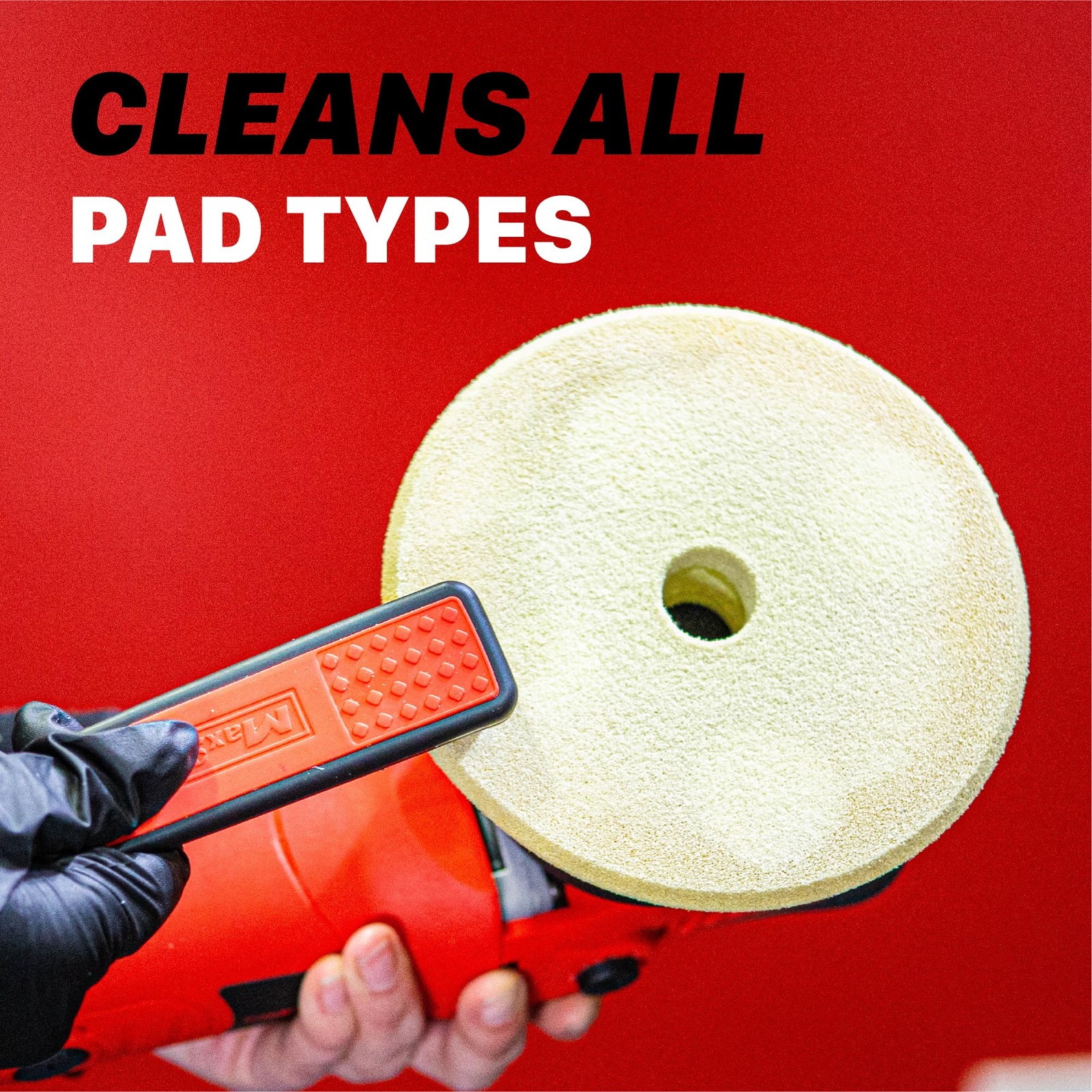 Maxshine 2-in-1 Foam Pad Cleaning Brush & Removal Tool Set | Black