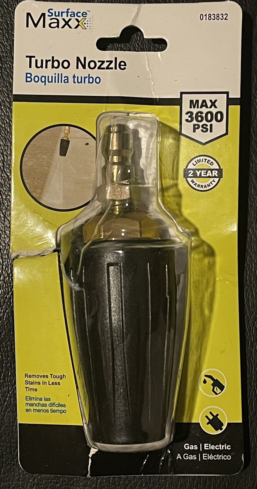 SURFACE MAXX TURBO NOZZLE-3600 PSI-ITEM #0183832-PRESSURE WASHER-NEW