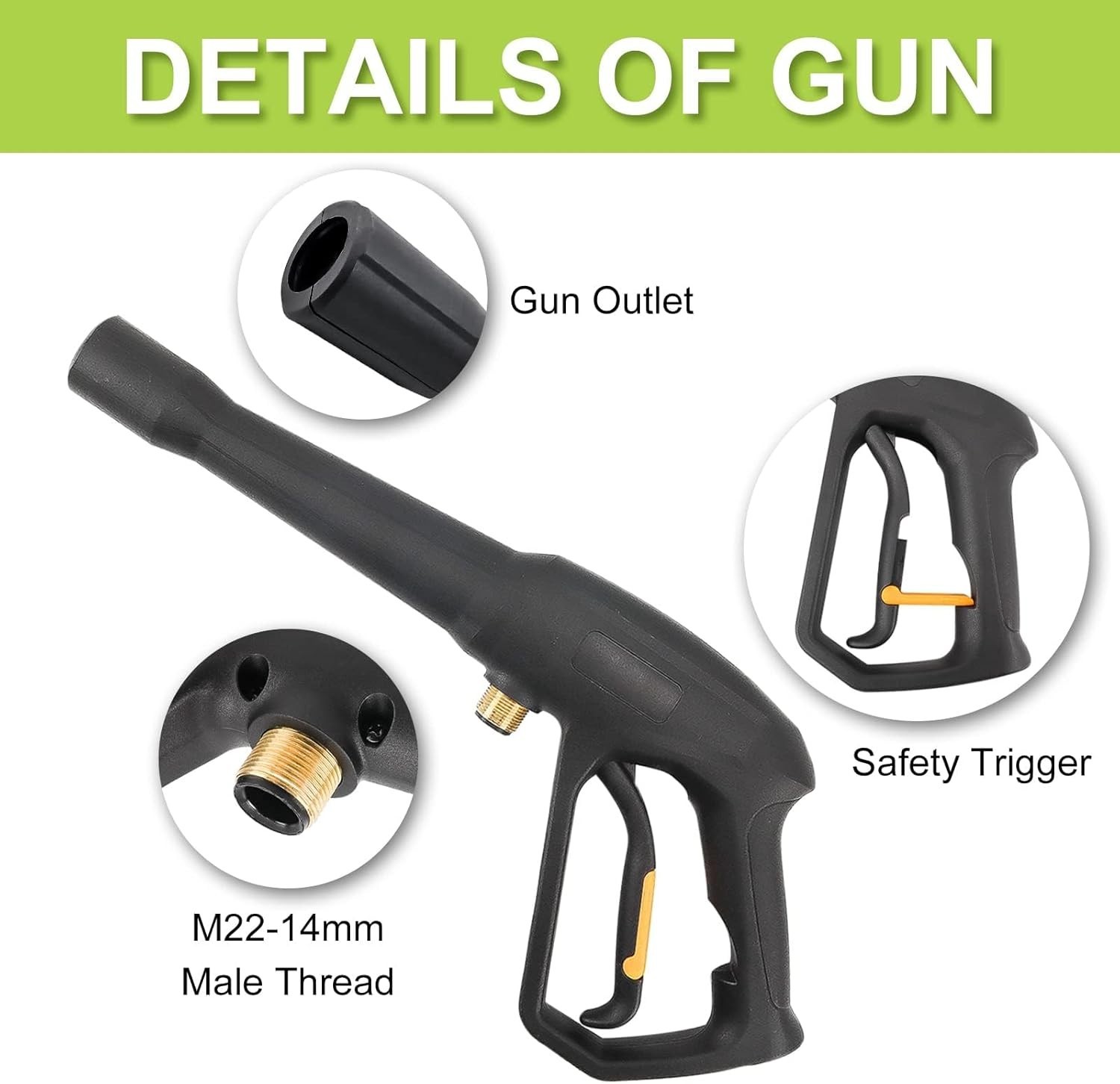 Replacement Spray Gun with Extension Wand & M22-15 Connector