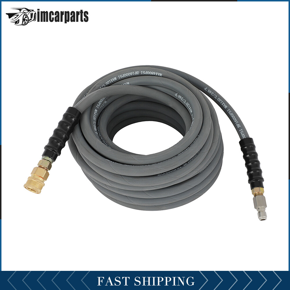 4000PSI Pressure Washer 3/8″ 100ft Hose Gray With Couplers Brand New