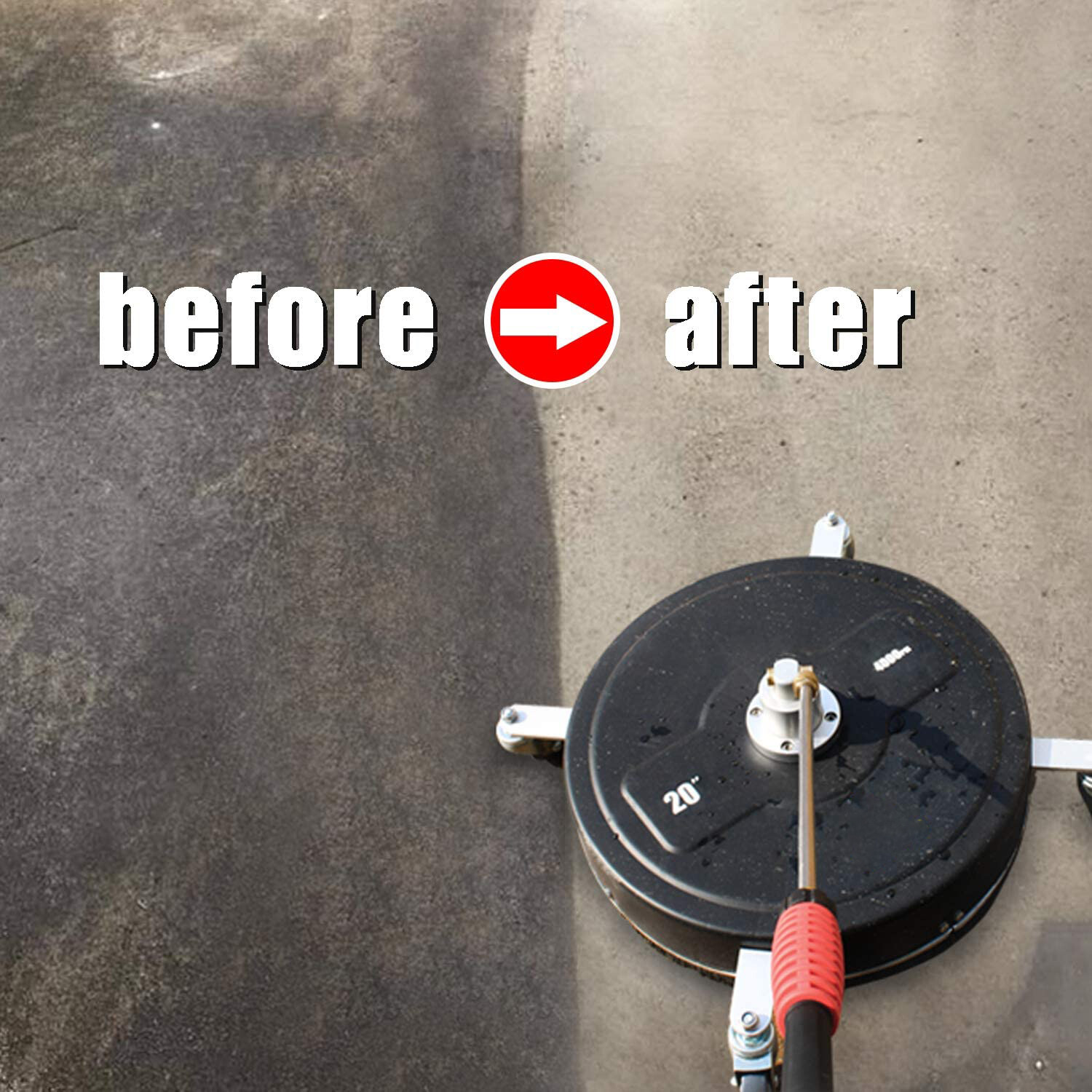 15/15.8/18’’ Pressure Washer Surface Cleaner 4000 PSI with 1/4 Quick Connector