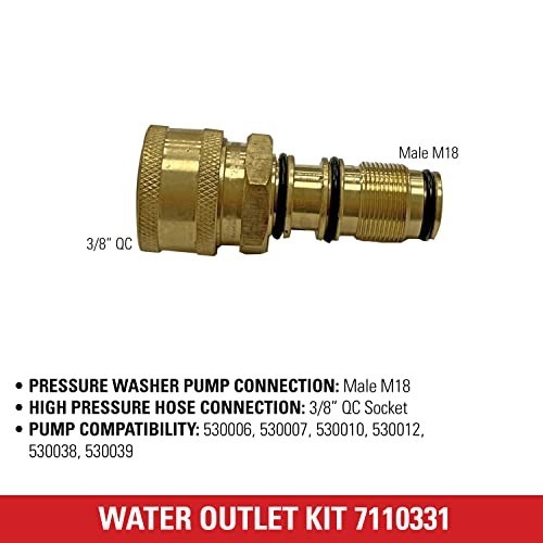Replacement Water Outlet Kit for AAA Pressure Washer Pumps – High-Pressure Acces