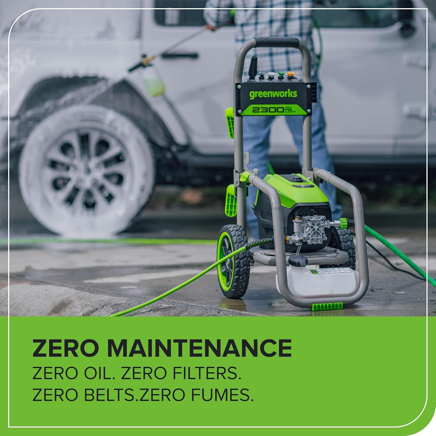 Greenworks Pro Brushless 2300 PSI (SGS Certified) 2.3 GPM Max / 1.2 GPM Electric