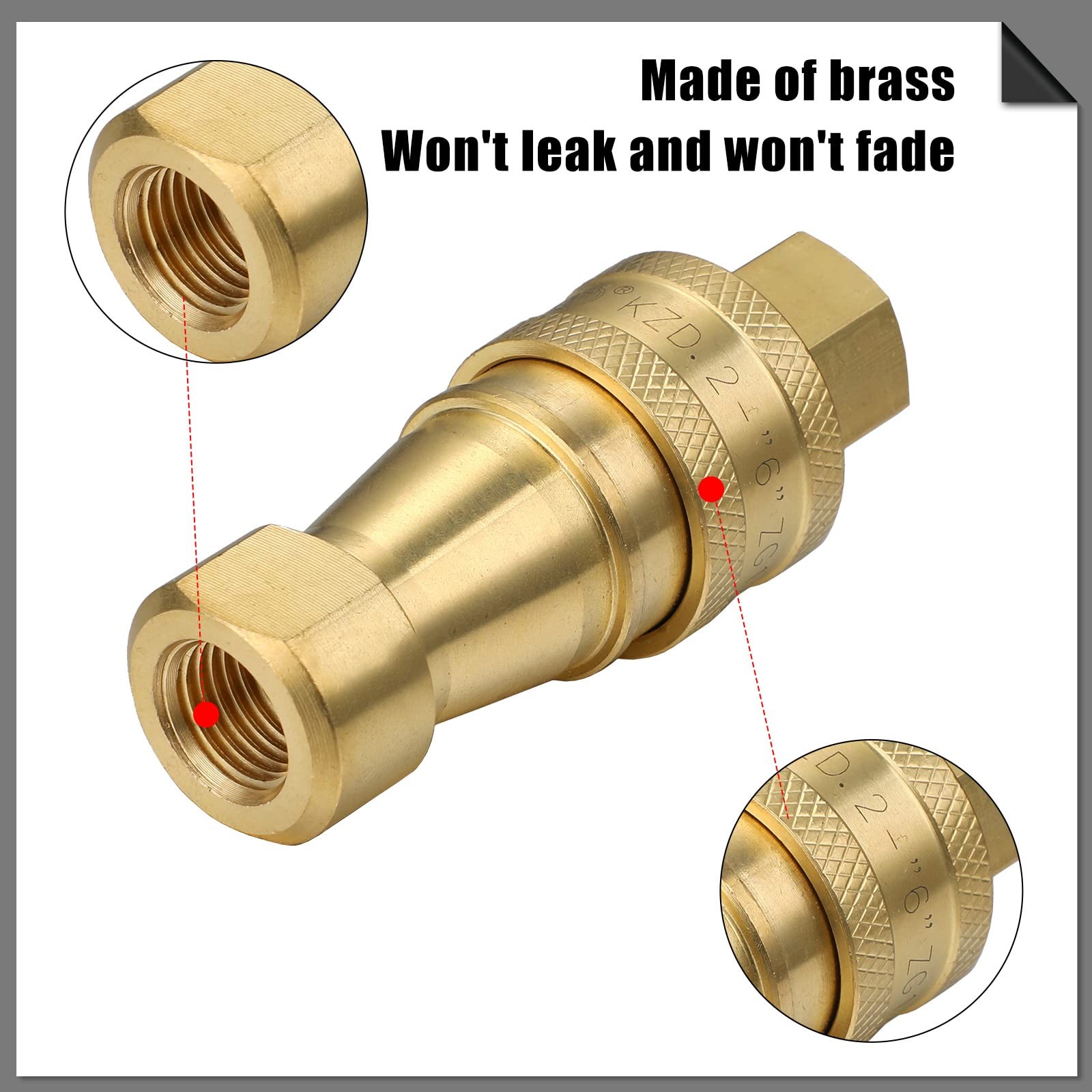 1/4″ Quick Disconnect Coupler Valve 5000-6000 PSI for Carpet Cleaning Wand – 8