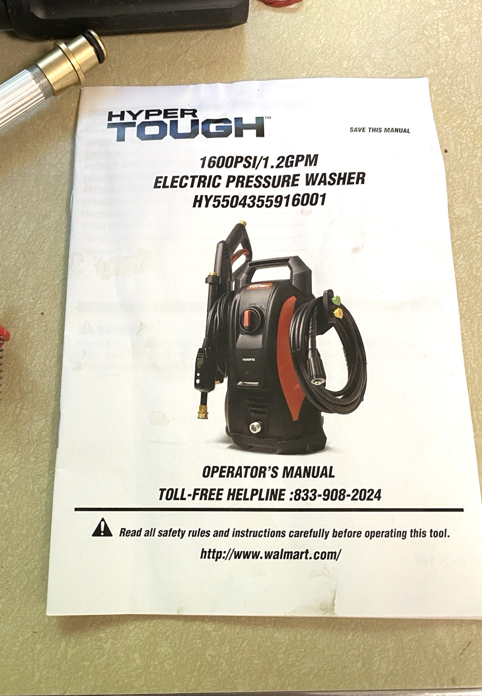Hyper Tough Electric Pressure Washer 1600PSI