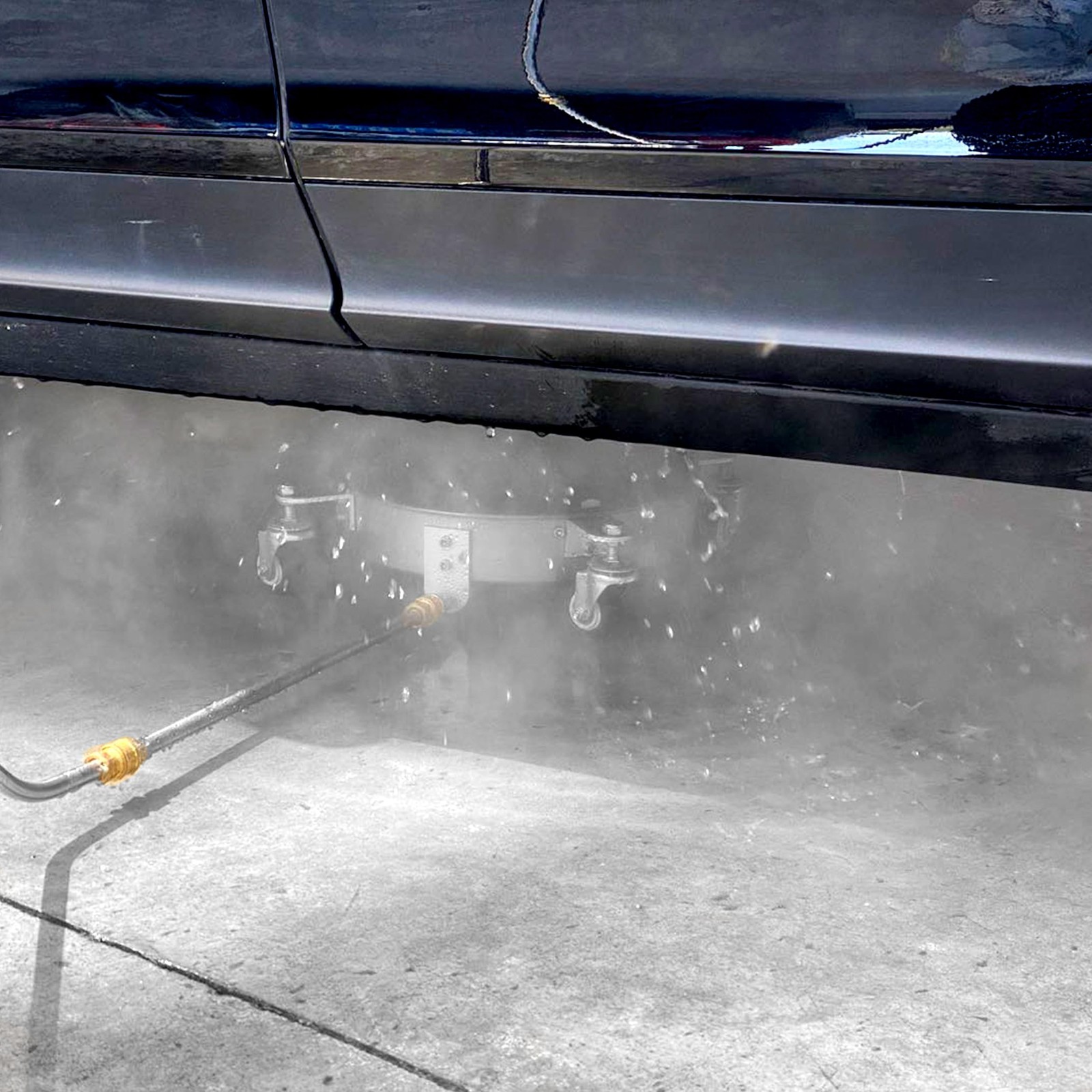 Undercarriage Pressure Washer Attachment, Undercarriage Cleaner with 4 Wheels…