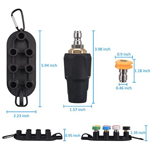 Pressure Washer Nozzle Tips Full Set 3600 Psi Rotating Turbo Nozzle For Power
