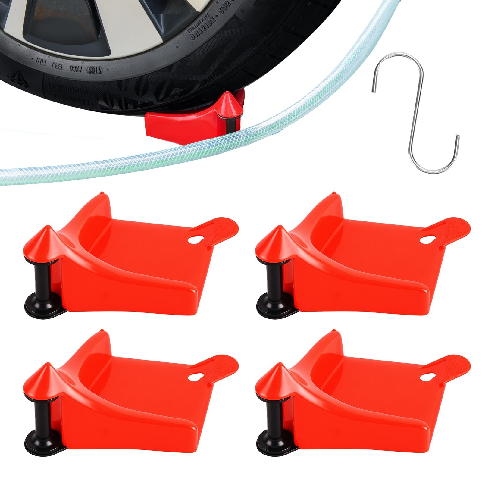 Car Tire Hose Guides 4 Pcs Rollers for Easy Washing & Detailing Accessories