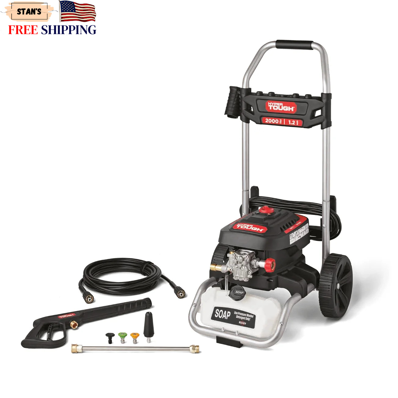 2000 PSI at 1.2 GPM 120 V Electric Powered Cold Water Pressure Washer FREE SHIP