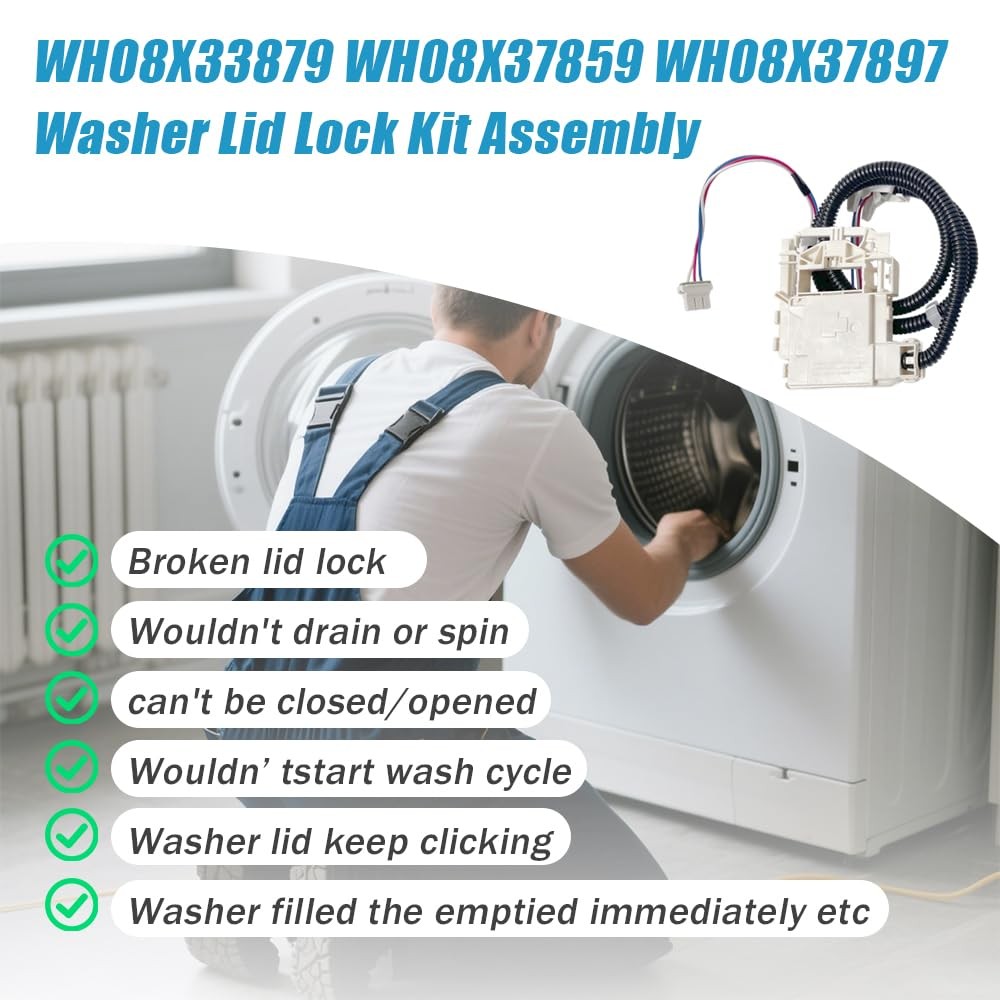 290D3070P002 WH08X32697 Washer Lid Lock Switch Kit For GE Hotpoint WH01X27954