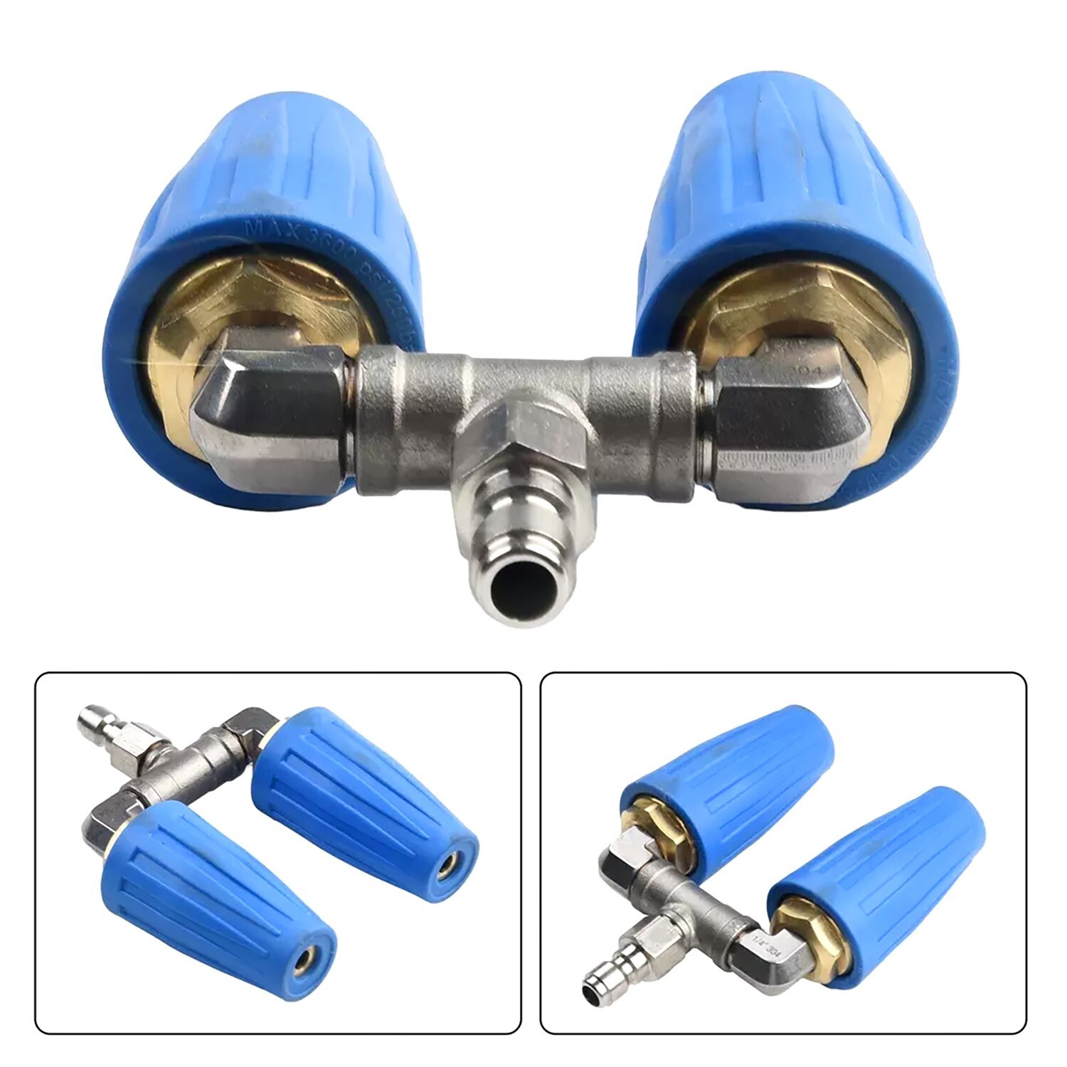 4000 PSI Dual Turbo Nozzle Pressure Washer 4-6 GPM 1/4″ Quick Connect Spray Tip