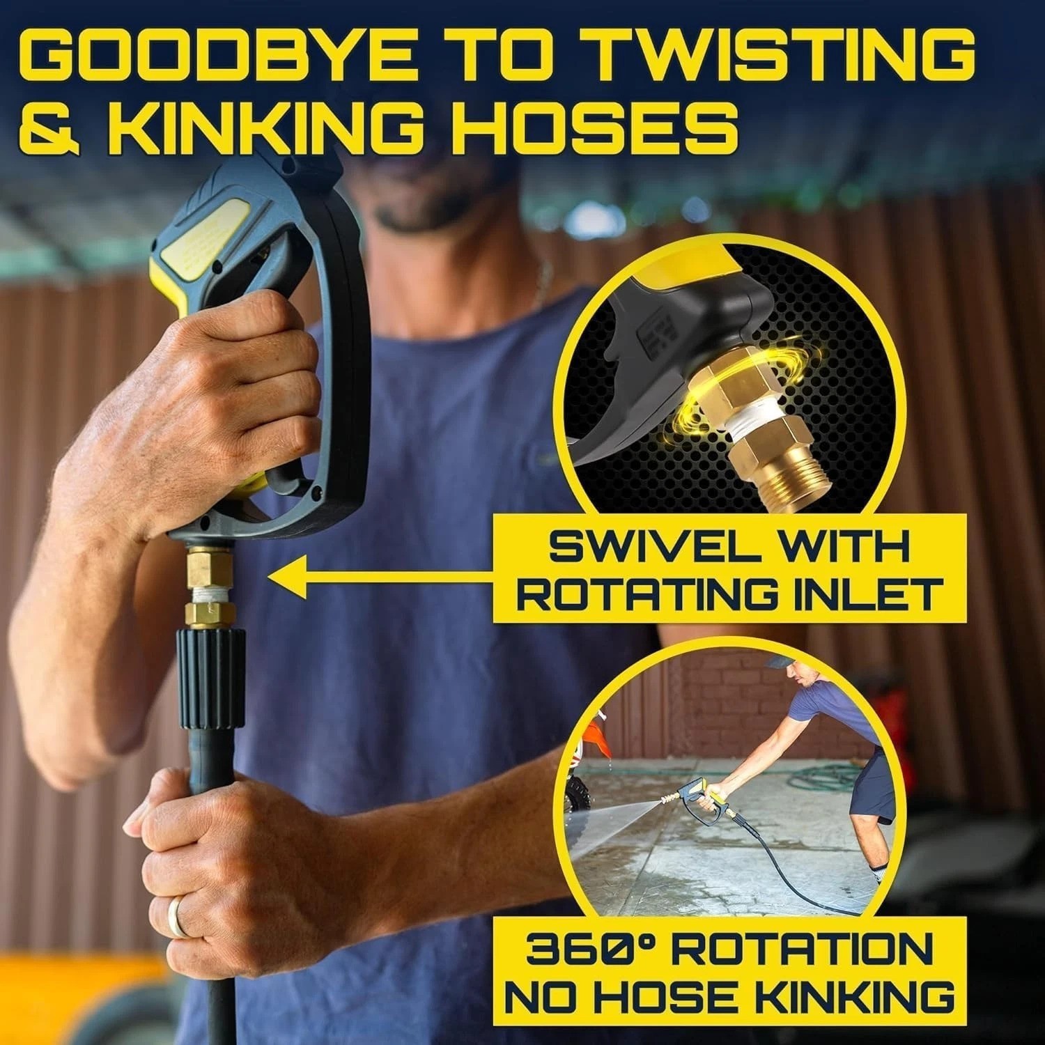 Glass & Plastic Foam Cannon: Stubby Sprayer, Swivel, Ultimate Cleaning Tool