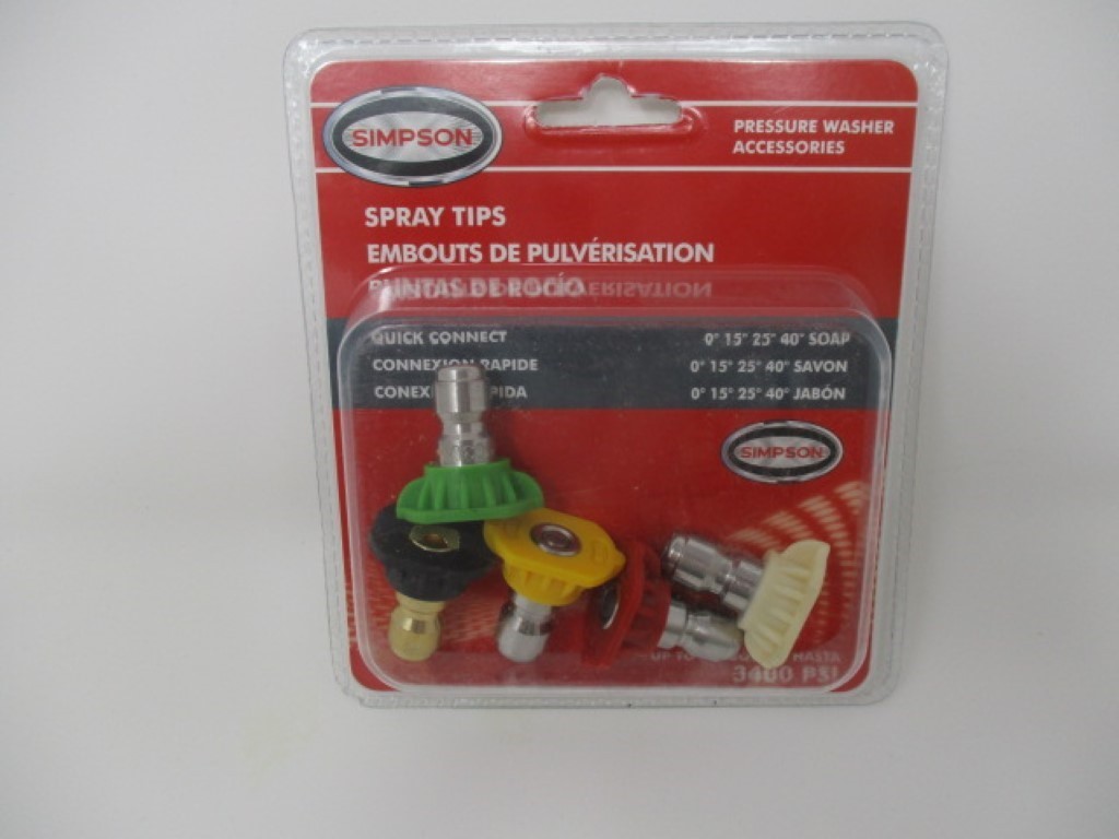 5 Pcs Simpson 80145 Spray Pressure Washer Tips 3400 PSI