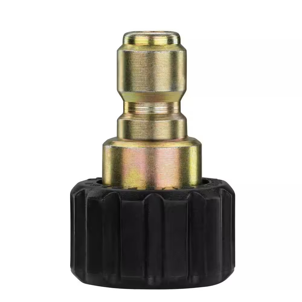 Female M22 X 3/8 In. Male Quick-Connect Coupler for Most Gas and Electric Pressu