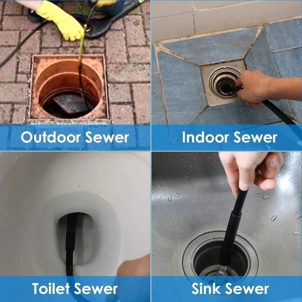 Sewer Jetter Kit for Pressure Washer 100FT, 5800PSI Drain Cleaner Hose 1/4 Inch