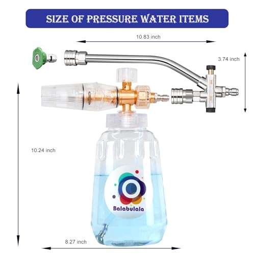 Foam Cannon for Pressure Washer with Dual Connector, Car Foam Cannon with