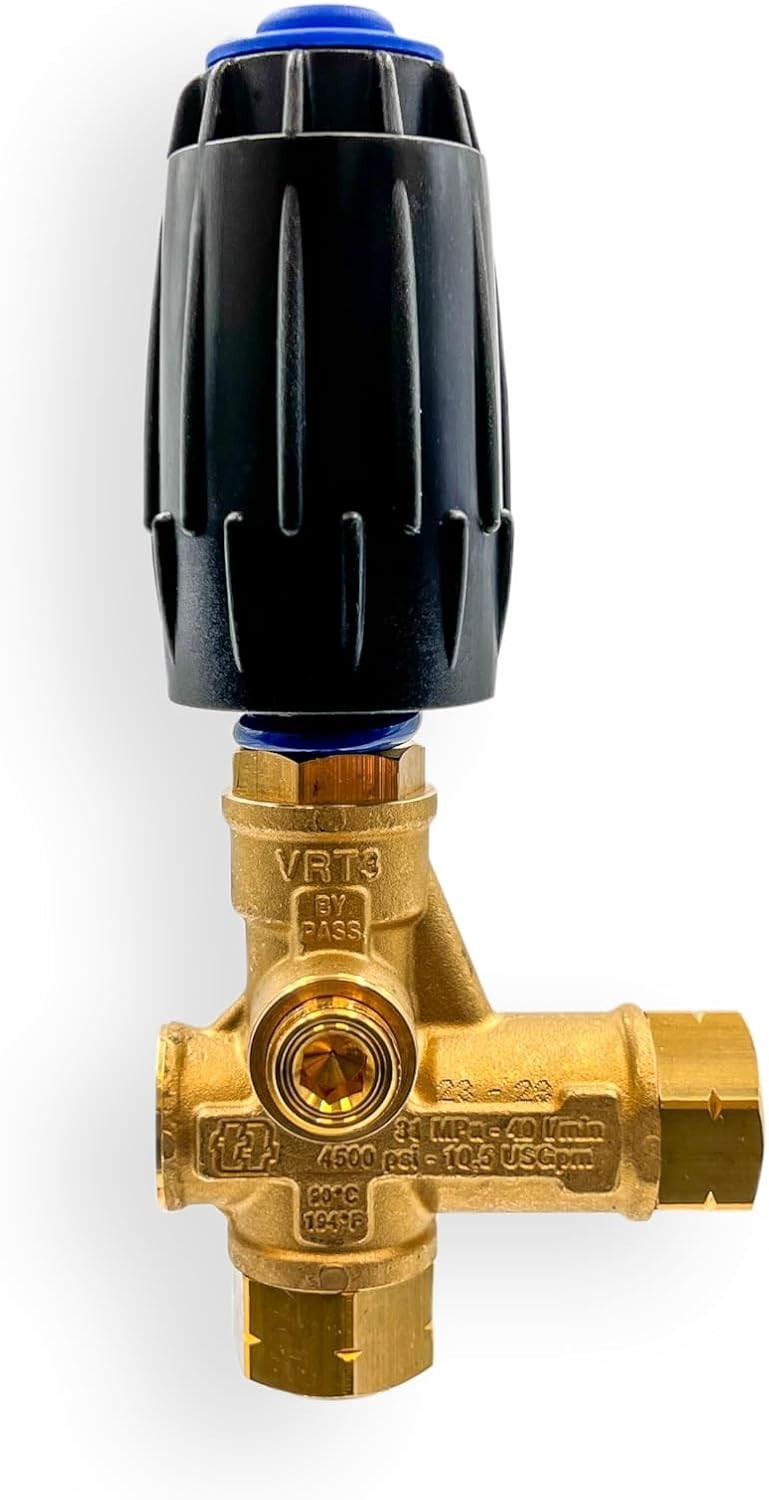 Pressure Washer Unloader Brass 3650 PSI 10.5 GPM Blue Spring Adjustable Valve