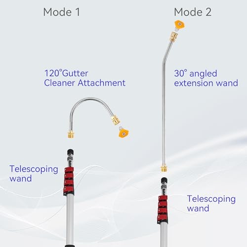Telescoping Pressure Washer Wand, 20 Feet Aluminum High Power Washer 20 FT