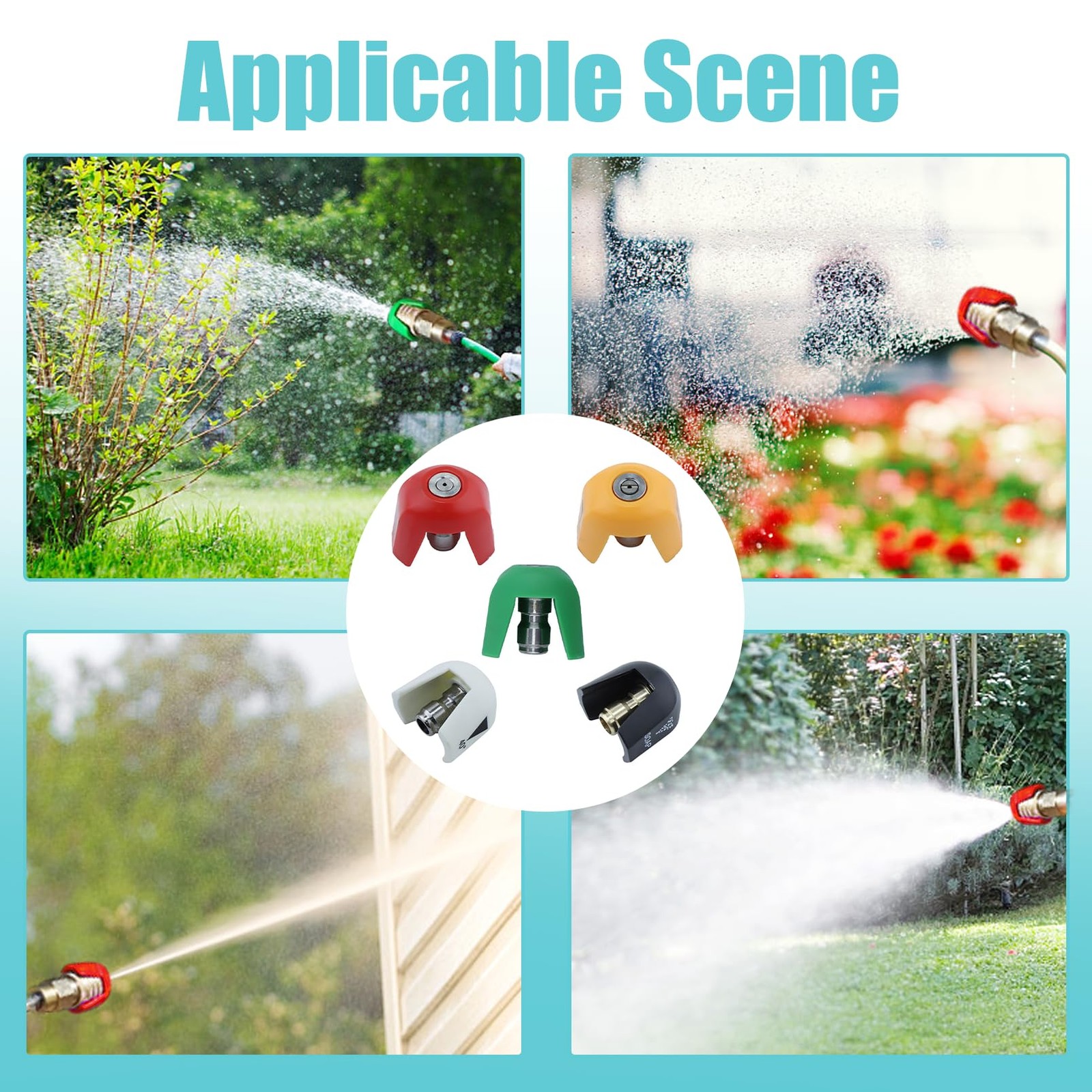 Quick Connect Spray Tips for Sun Joe SPX 3000 Series Pressure Washer Nozzle Set