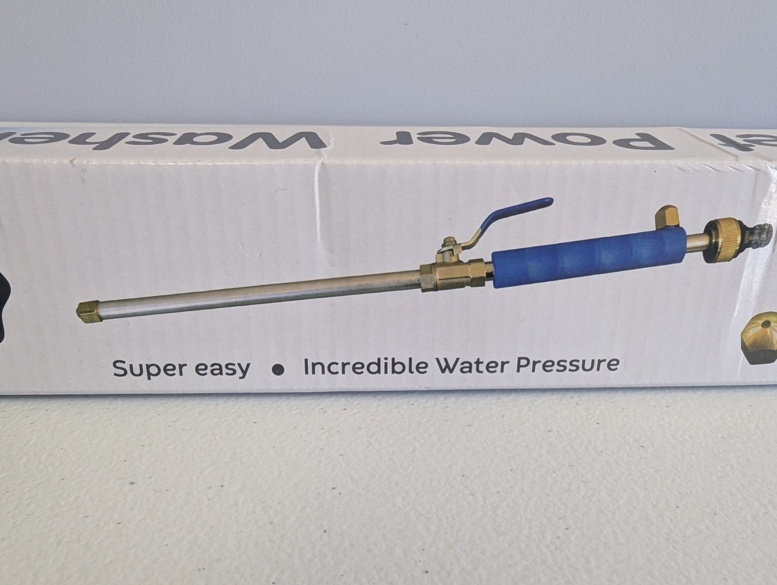 Jet Power Washer Wall Water Spray Gun Nozzle Wand Attachment High Hose