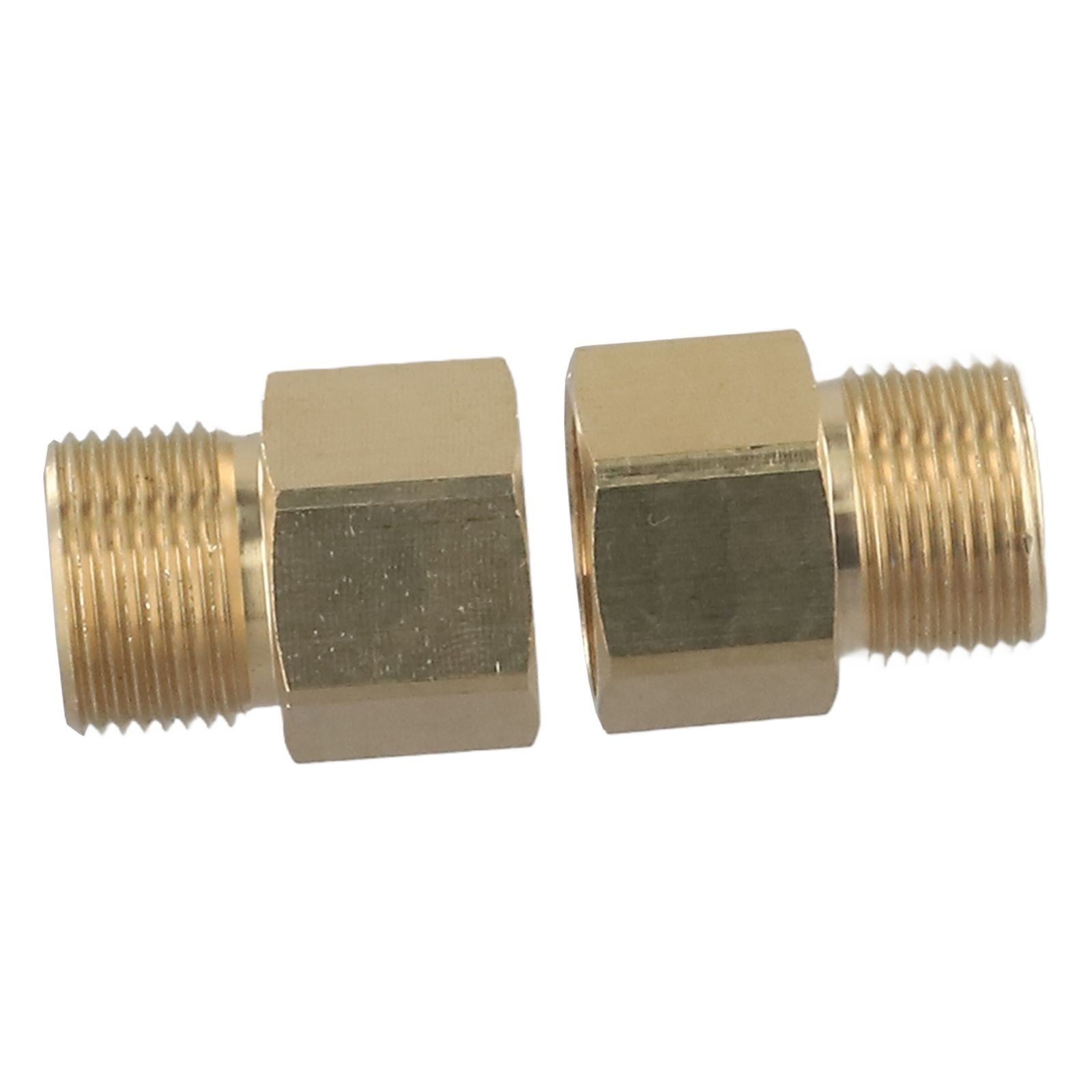2x Coupler M22 15mm Male To 14mm Female Pressure Washer Hose Thread Connector