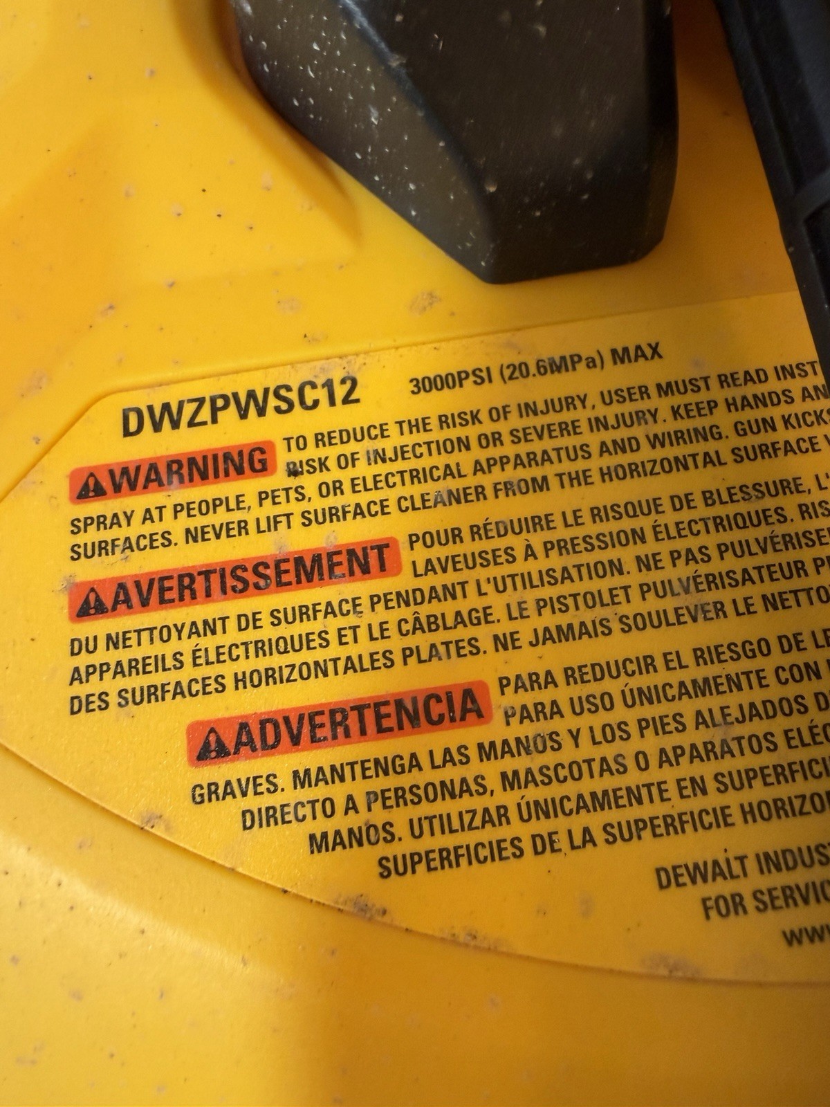 DEWALT 12 in. Rotating Surface Cleaner Pressure Washer Attachment DWZPWSC12